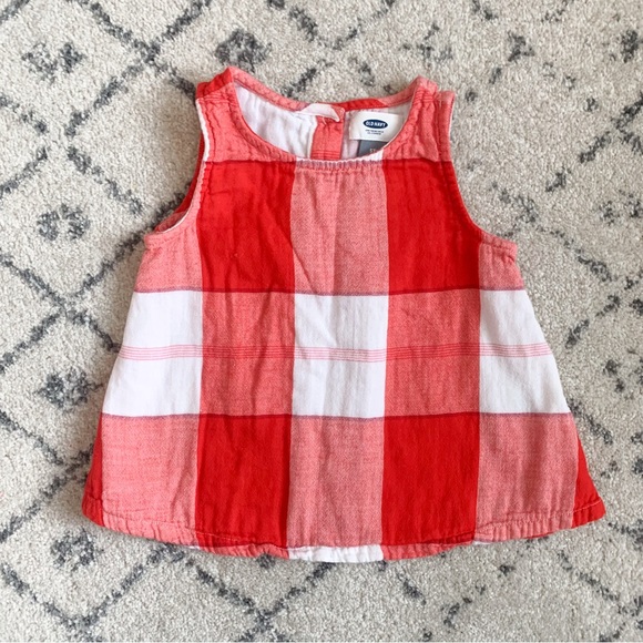 Old Navy Red White Gingham Tank Top - Picture 1 of 3